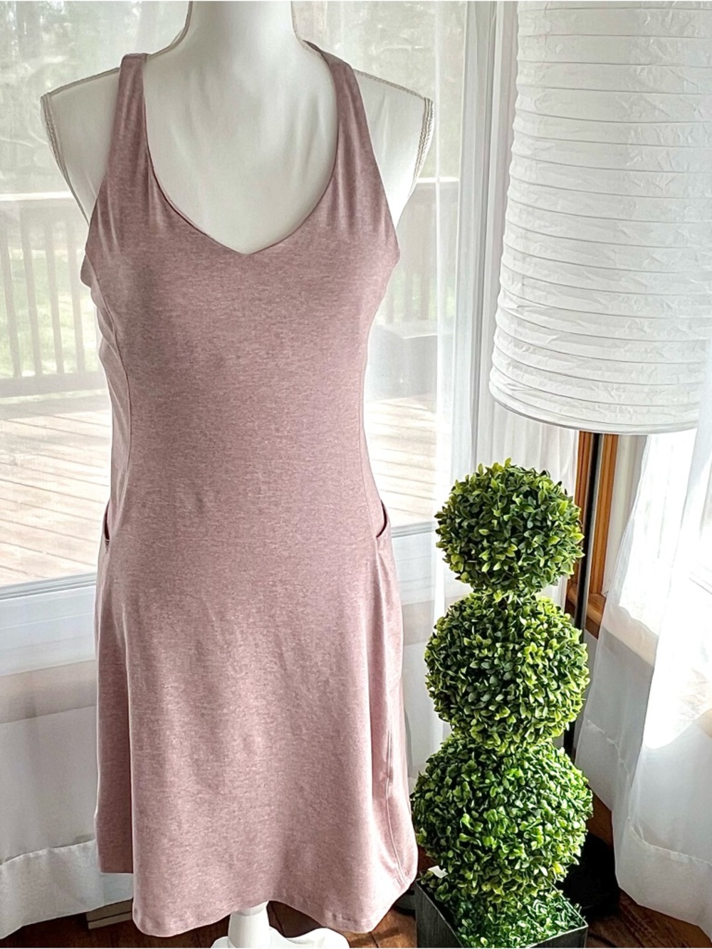 Eddie Bauer Coastal Breeze Active Dress Racerback Dusty Rose Size Medium - Picture 5 of 14